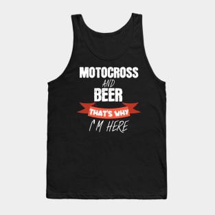 Motocross and beer Tank Top